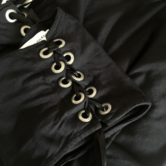 Sincerely Jules Ribbon Tie Black Dress Bow Shift M - Picture 6 of 6